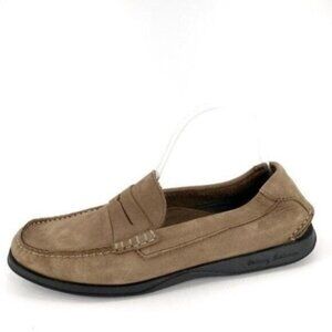 Tommy Bahama Brown Leather Slip On Lakeshore Drive Preppy 8 Driving Loafers